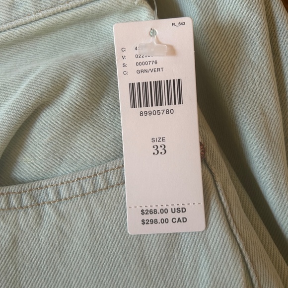 NWT AGOLDE Luna Pieced Jeans (light) MINT coloured - Picture 8 of 11